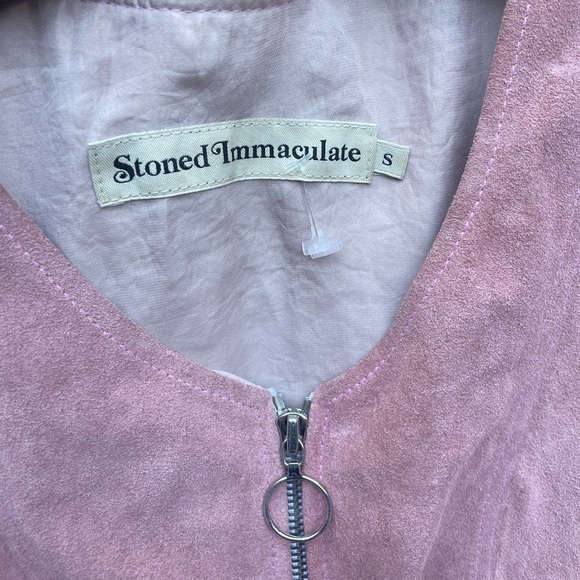 Stoned Immaculate fonda suede dress in Pink Rare - Picture 3 of 12